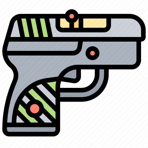 Handgun, pistol, shoot, violence, weapon icon - Download on Iconfinder