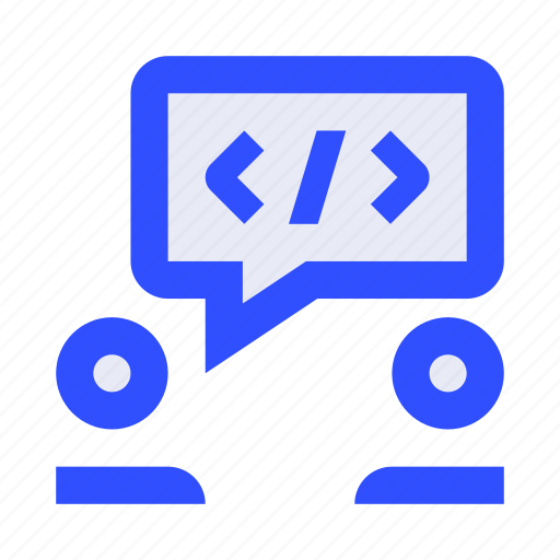 Code, coder, coding, discussion, meeting, programming, talk icon - Download on Iconfinder
