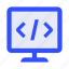 code, coding, display, monitor, tag 