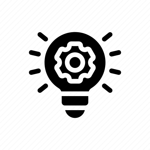 Idea, innovation, realization, creativity, gear icon - Download on Iconfinder