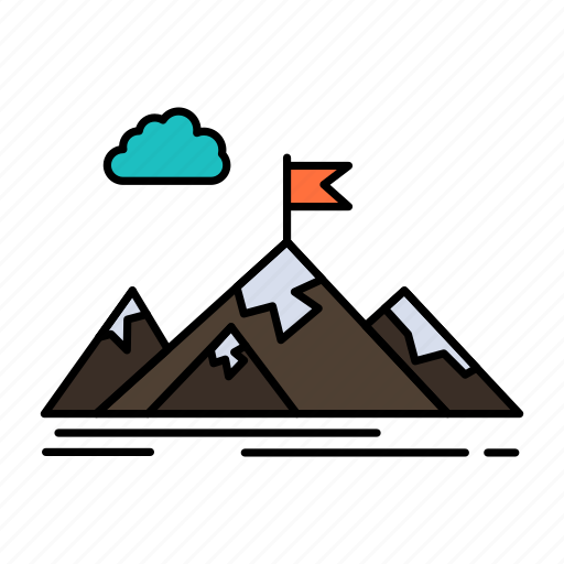 Achievement, aim, business, goal, mission, mountains, target icon - Download on Iconfinder