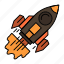 business, goal, launch, mission, spaceship, startup 