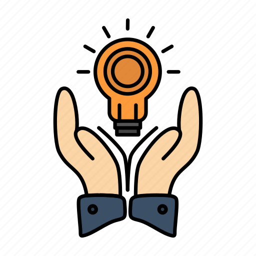 Bulb, business, hand, idea, marketing, solution icon - Download on Iconfinder