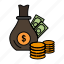 bank, business, coins, gold, money 