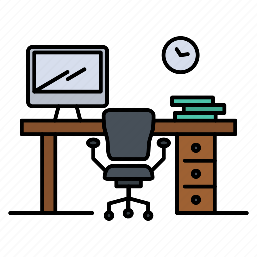 Chair, office, room, space, table icon - Download on Iconfinder