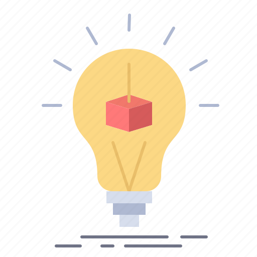 Box, bulb, cube, idea, printing icon - Download on Iconfinder