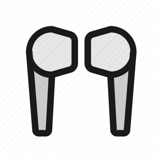 Earphone, earpiece, ear, bud, wireless, bluetooth, handsfree icon - Download on Iconfinder