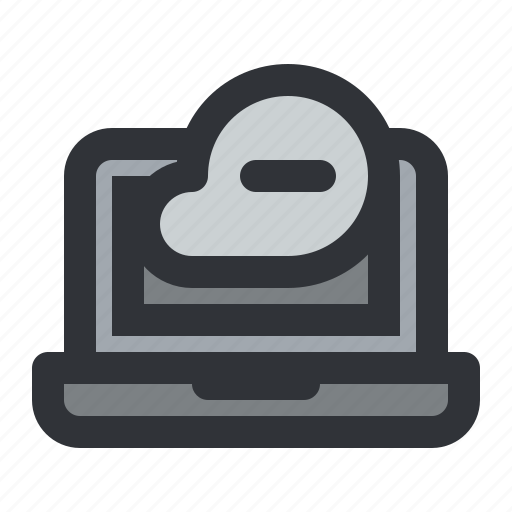 Cloud, computer, device, laptop, minus, remove icon - Download on Iconfinder
