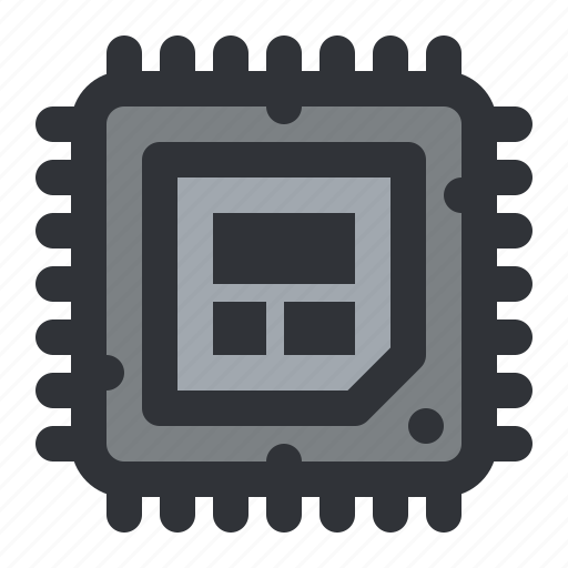 Chip, cpu, device, hardware, processor, technology icon - Download on Iconfinder