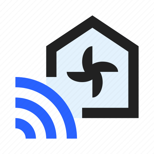 Air, condition, cooling, fan, house, remote, wifi icon - Download on Iconfinder