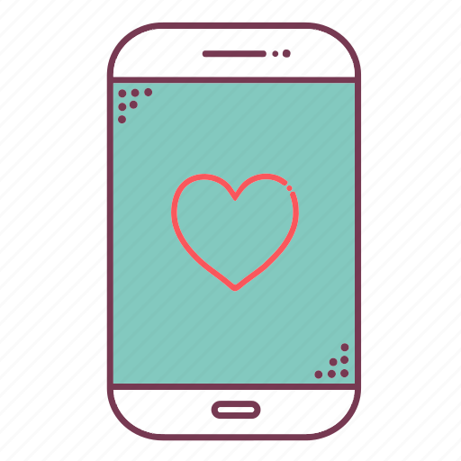 Devices, heart, love, mobile, phone, sign, smartphone icon - Download on Iconfinder