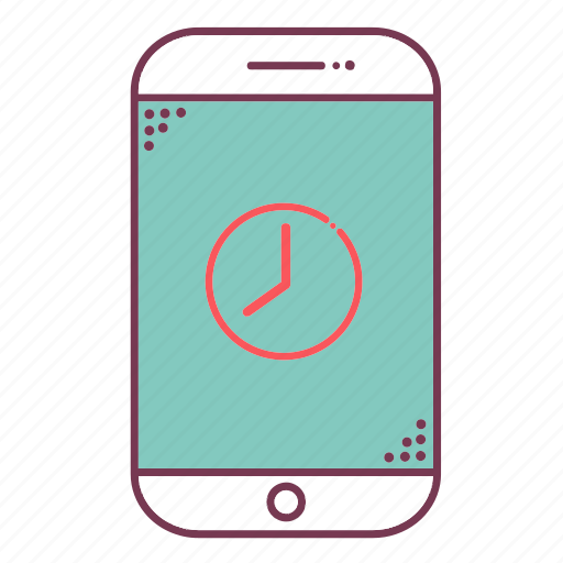 Cellphone, devices, mobile, phone, sign, smartphone, time icon - Download on Iconfinder