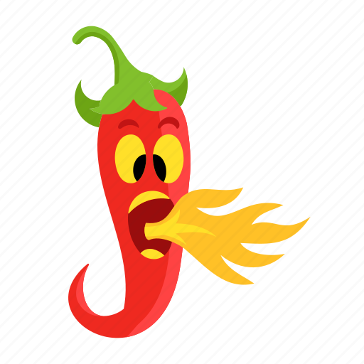 Pepper, chili, spicy, character, burns, flam icon - Download on Iconfinder