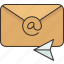 letter, email, send, address, communication 