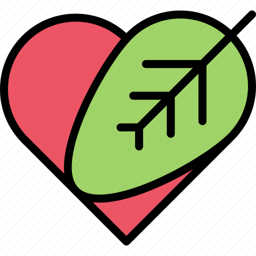 Diet, heart, leaf, love, raw, vegan, vegetarian icon - Download on Iconfinder