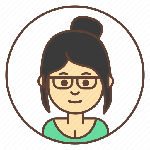 Avatar, girl, glasses, hairstyle icon - Download on Iconfinder