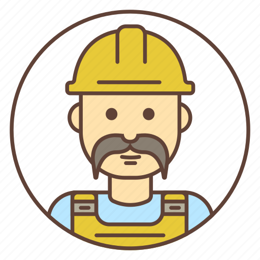 Avatar, builder, constructor, mustache, worker icon - Download on Iconfinder