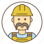 avatar, builder, constructor, mustache, worker 