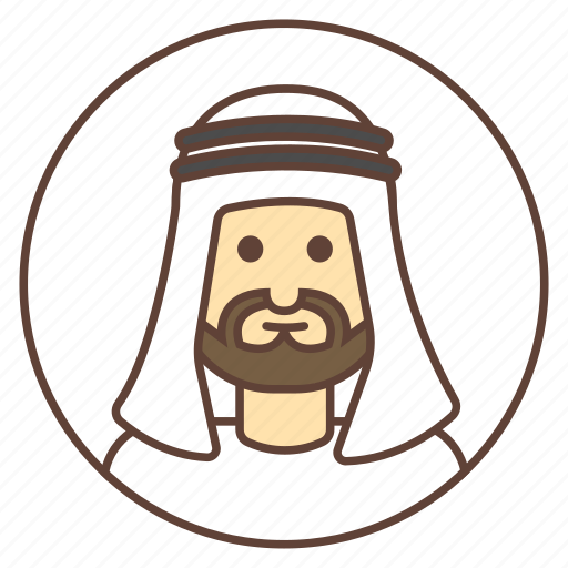 Arab, avatar, beard, kandura, muslim icon - Download on Iconfinder