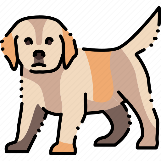 Golden, retriever, stand, puppy icon - Download on Iconfinder