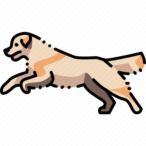 Jumping, golden, retriever icon - Download on Iconfinder