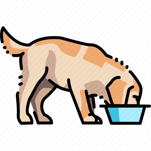Golden, retriever, feeding, puppy icon - Download on Iconfinder