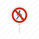 forbidden, no, pedestrian, prohibited, prohibition, risk, stop