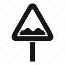 bump, danger, object, road, sign, triangle, warning