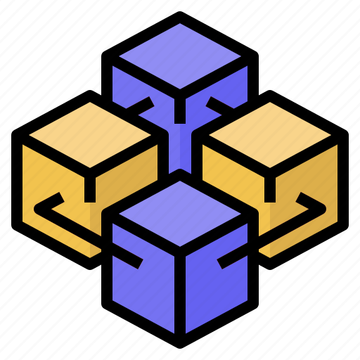 Blockchain, bitcoin, cryptocurrency, cubes, crypto, block, technology icon - Download on Iconfinder