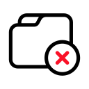 folder, delete, cancel, data, storage, file