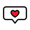 heart, love, like, chat, feedback