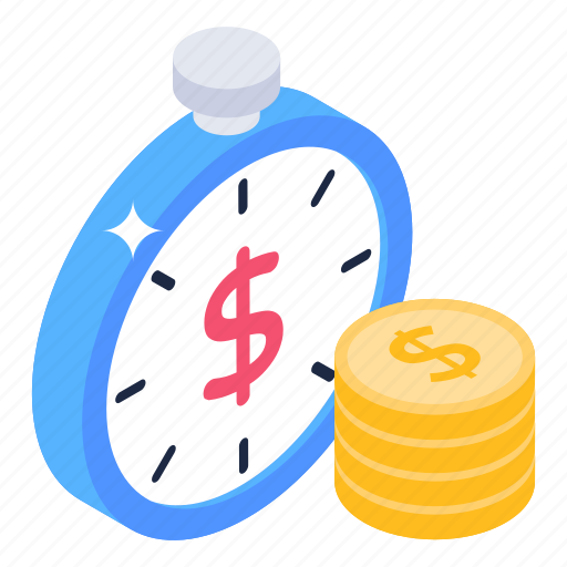 Time is money, business time, efficiency, investment, productivity icon - Download on Iconfinder