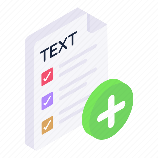 Add paper, add document, create file, new document, add text icon - Download on Iconfinder