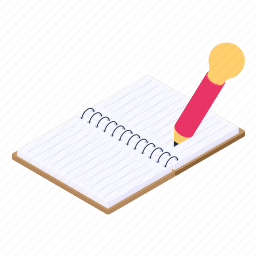 Jotter, notepad, diary, notebook, writing icon - Download on Iconfinder