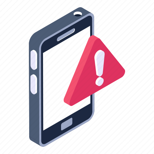 Mobile error, mobile alert, mobile warning, app error, smartphone error icon - Download on Iconfinder