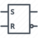 circuit, diagram, electric, electronic, flip-flop symbol, set reset, sr