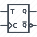 circuit, diagram, electric, electronic, flip-flop symbol, toggle