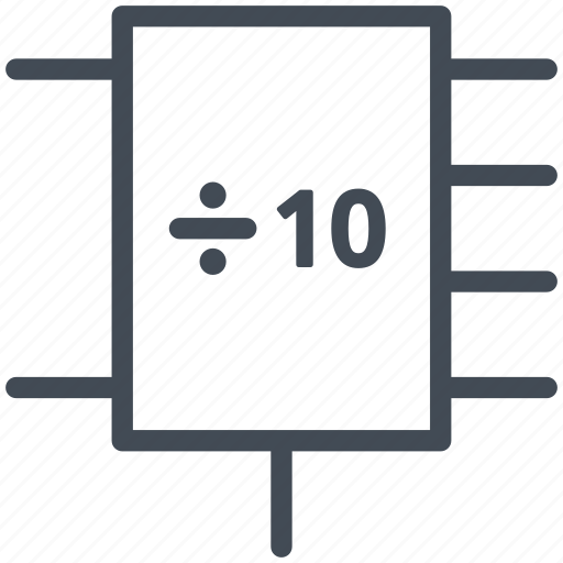 Bcd, binary counter, circuit, decadic decimal coded, electric, electronic, logic circuit symbol icon - Download on Iconfinder