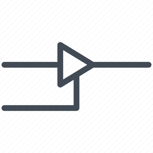 Circuit, diagram, electric, electronic, logic buffer tri-state, logic gate icon - Download on Iconfinder