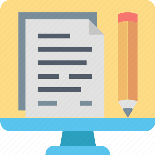 Copywriting, article, marketing, monitor, pencil, sell, text icon - Download on Iconfinder