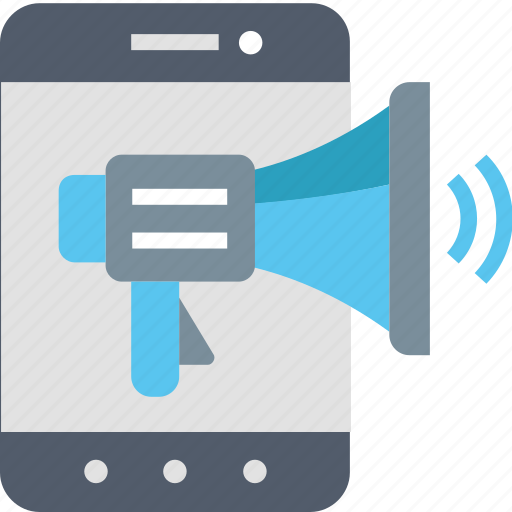 Marketing, mobile, advertising, loudspeaker, message, smartphone, technology icon - Download on Iconfinder