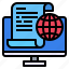 computer, digital, file, globe 