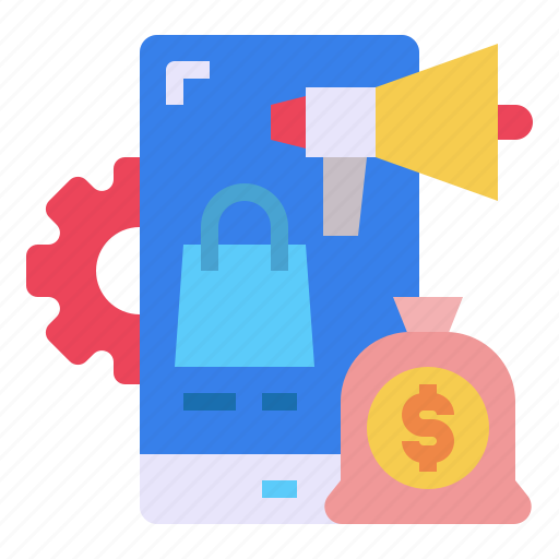 Bag, marketing, mobile, money icon - Download on Iconfinder