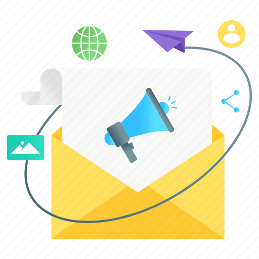 Email marketing, email services, email promotion, marketing envelope, email campaign icon - Download on Iconfinder