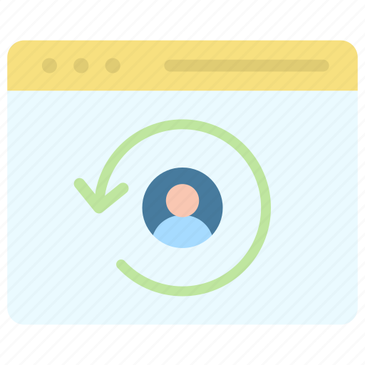 Returning visitor, retention, remarketing, return icon - Download on Iconfinder