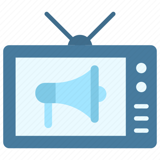 Broadcast marketing, tv media, advertising, promotion icon - Download on Iconfinder