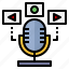 microphone, on air, live, broadcasting, voice recorder 