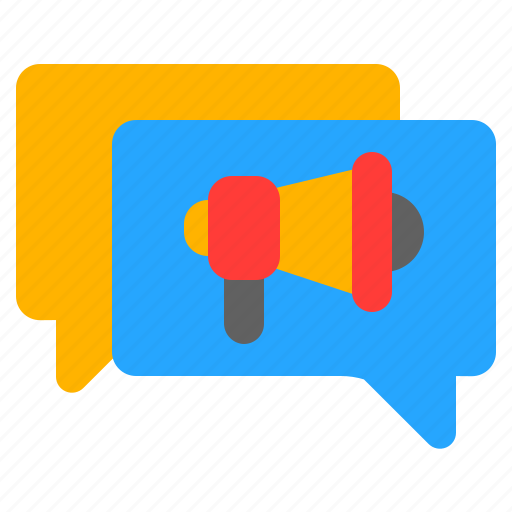 Conversation, chat, message, communication, bubble, promotion, advertising icon - Download on Iconfinder