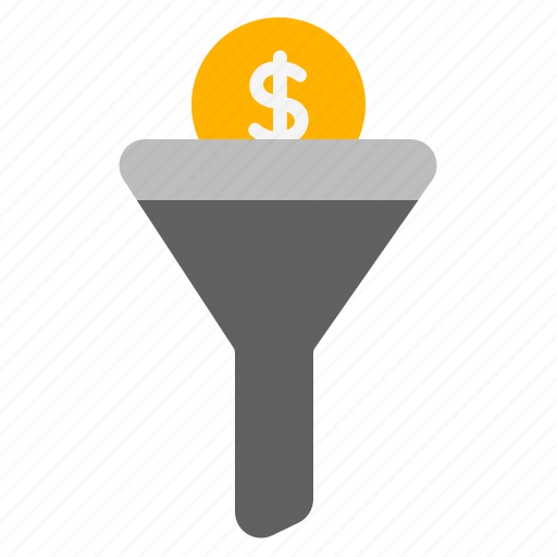 Sales, funnel, filter, finance, coin, money, currency icon - Download on Iconfinder