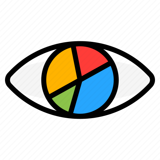 Vision, eye, view, see, look, pie chart, report icon - Download on Iconfinder